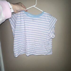 H&M Kids Blue and White Striped Tee
